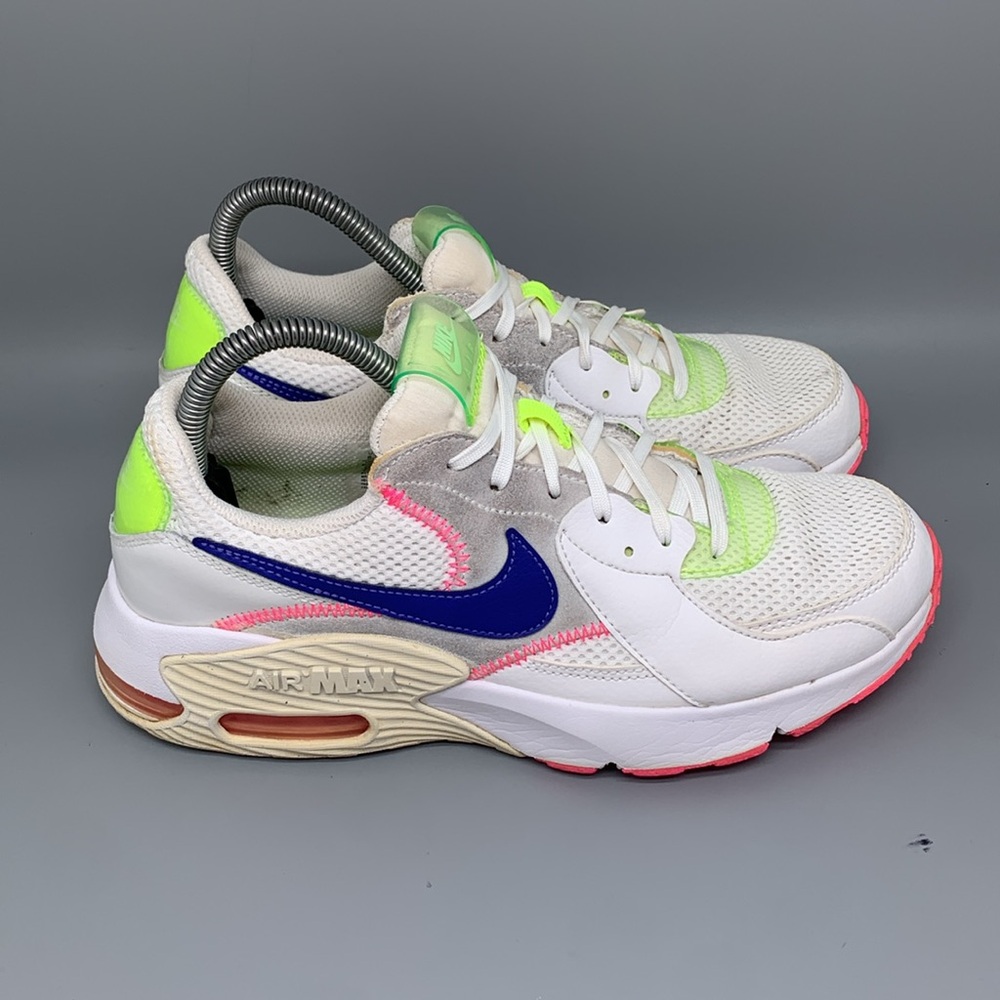 Nike Air Max Excee White Pink Volt Indigo Shoes DD2955-100 Women’s Sz 8.5